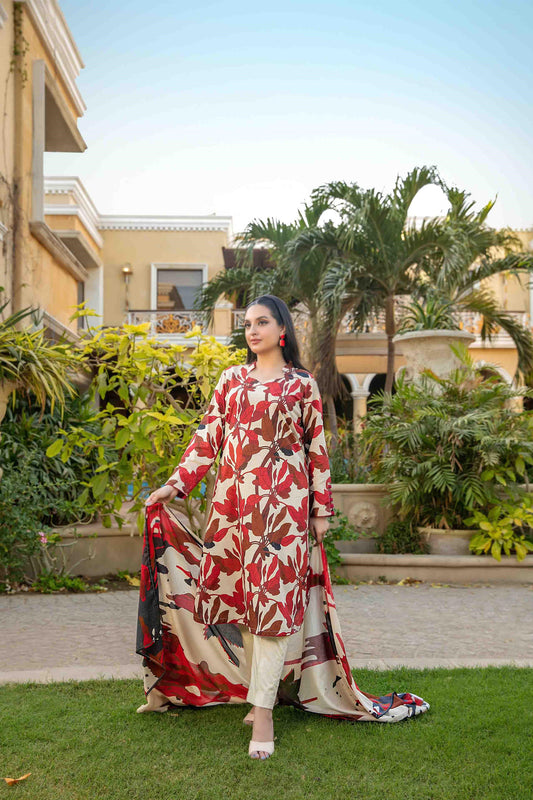 Naimal By Tawakkal 3 Piece D-1509 - Waheed Javaid Collections