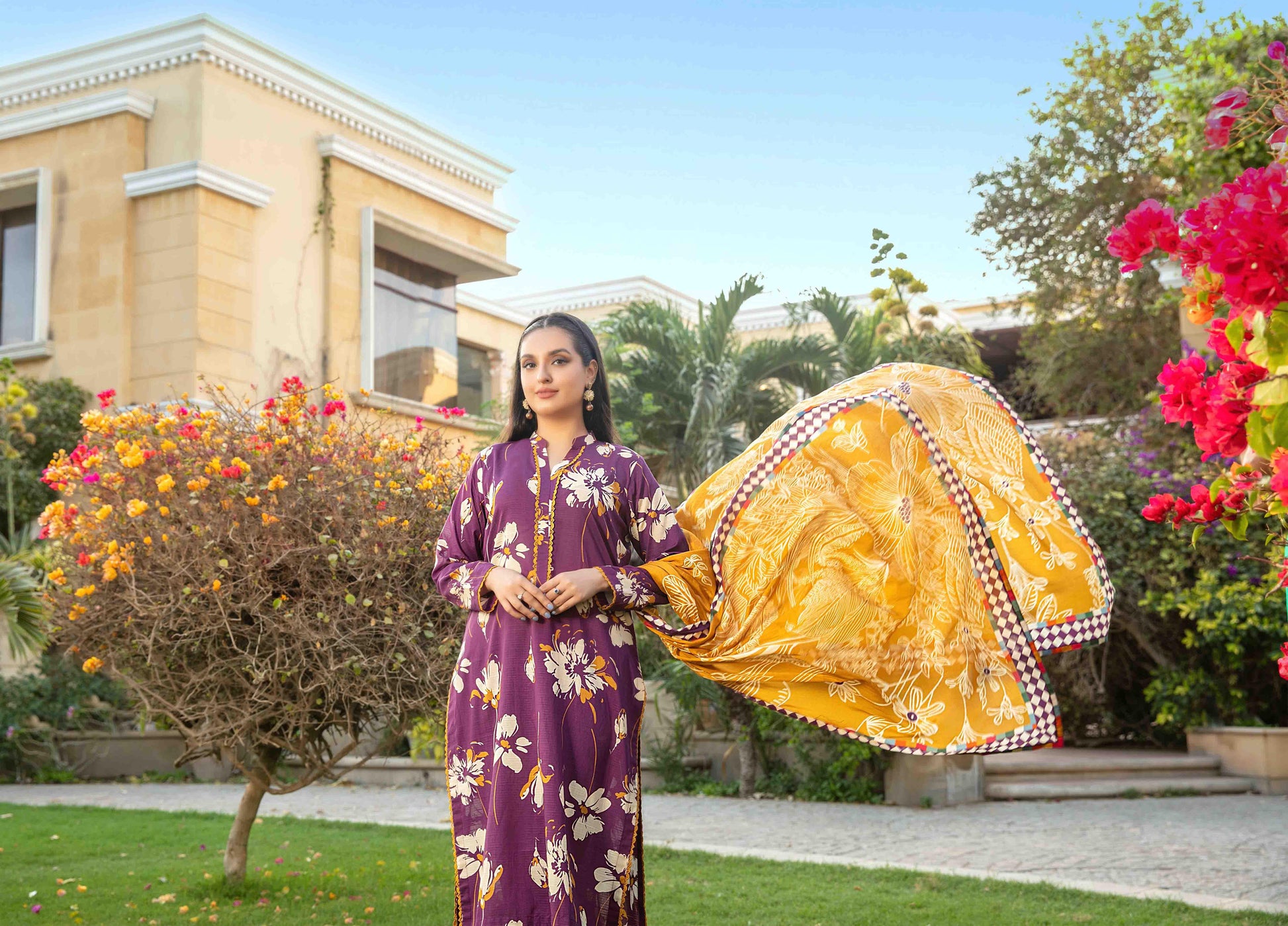 Naimal By Tawakkal 3 Piece D-1506 - Waheed Javaid Collections