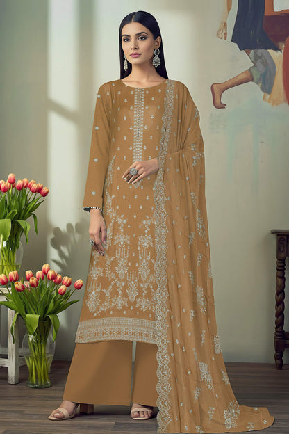 Noir Embroidered 3 Piece Karandi 05