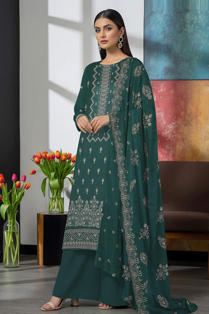 Noir Embroidered 3 Piece Karandi 06