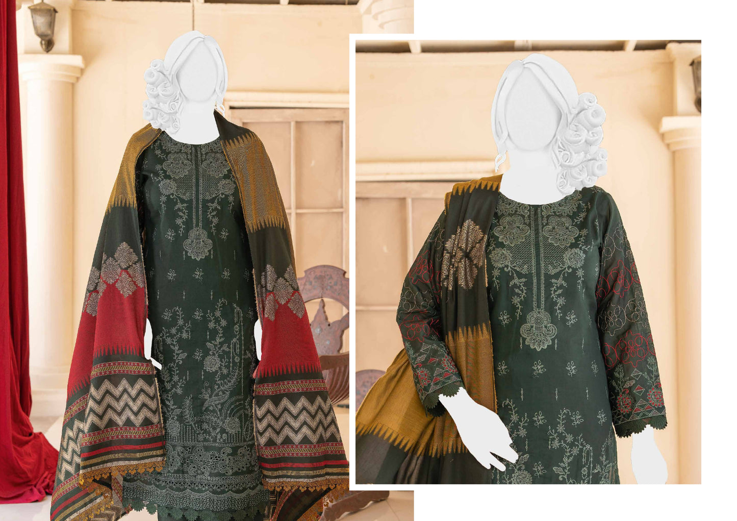Noor e Sehar embroidered 03 - Waheed Javaid Collections