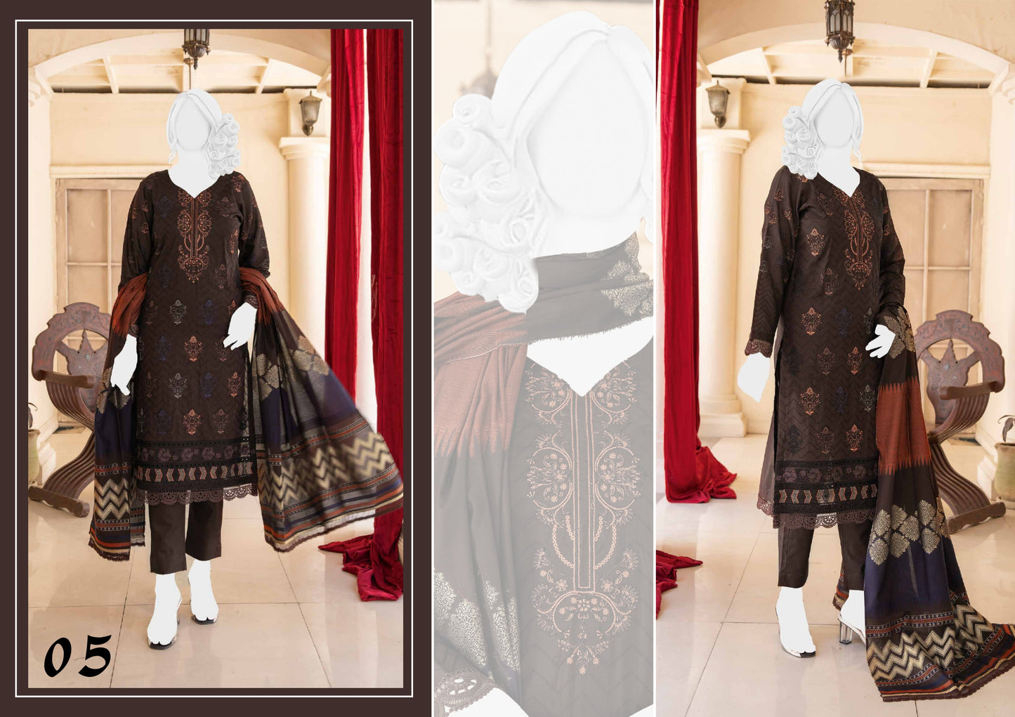Noor e Sehar embroidered 05 - Waheed Javaid Collections
