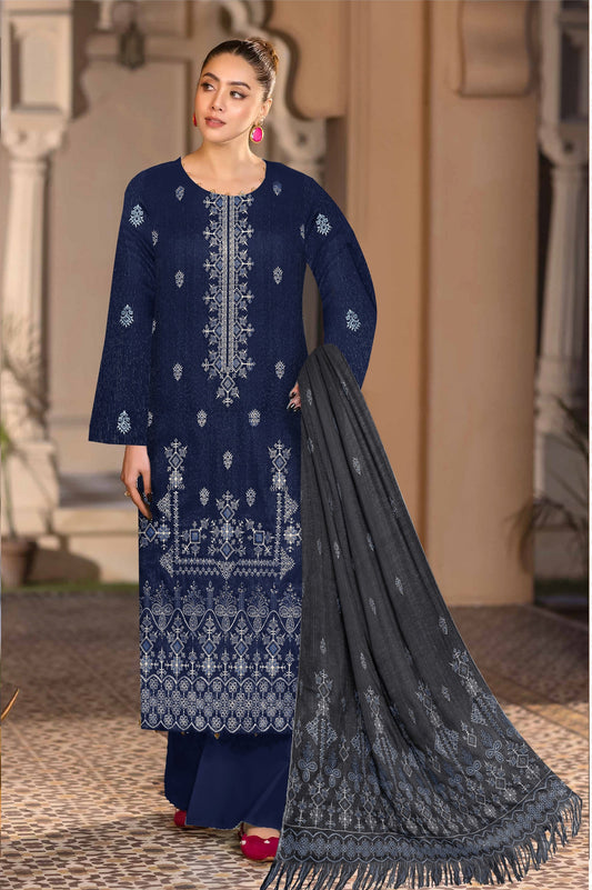 Noorain Peach Leather Collection Embroidered Luxury V5 / D-5