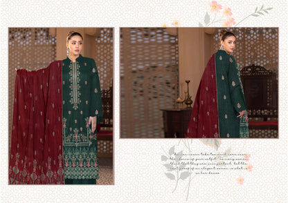 Noorain Peach Leather Collection Embroidered Luxury V5 / D-1