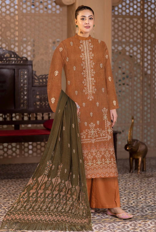 Noorain Peach Leather Collection Embroidered Luxury V5 / D-3