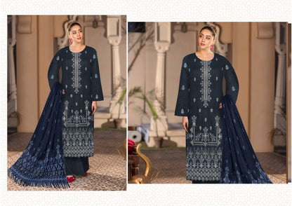 Noorain Peach Leather Collection Embroidered Luxury V5 / D-2