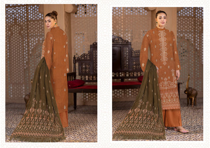Noorain Peach Leather Collection Embroidered Luxury V5 / D-3