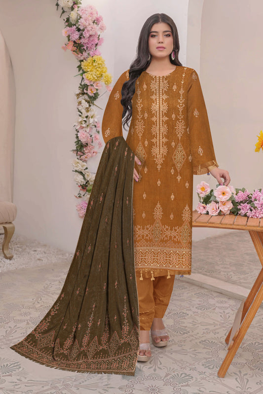 Noorain Peach Leather Collection Embroidered Luxury V6 / D-3