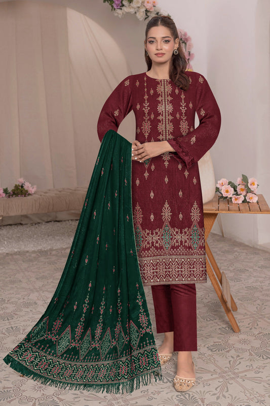 Noorain Peach Leather Collection Embroidered Luxury V6 / D-4