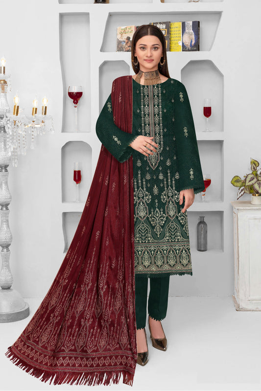 Noorain Peach Leather Collection Embroidered Luxury V8 / D-1