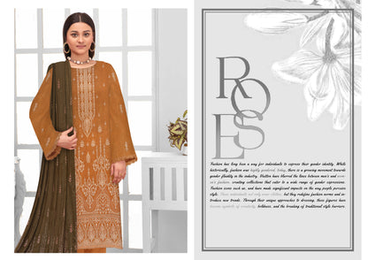 Noorain Peach Leather Collection Embroidered Luxury V8 / D-2
