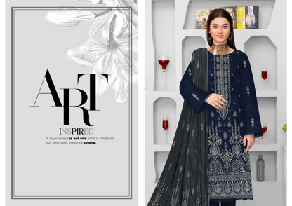 Noorain Peach Leather Collection Embroidered Luxury V8 / D-4