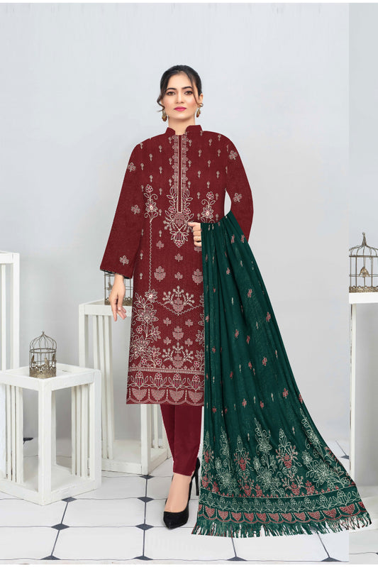 Noorain Peach Leather Collection Embroidered Luxury V9 / D-4