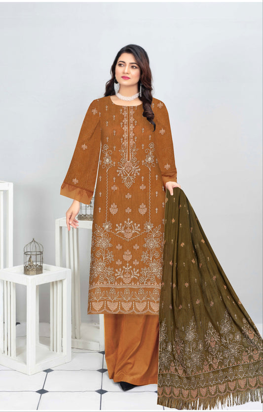 Noorain Peach Leather Collection Embroidered Luxury V9 / D-2