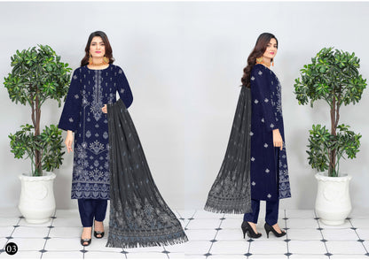 Noorain Peach Leather Collection Embroidered Luxury V9 / D-3