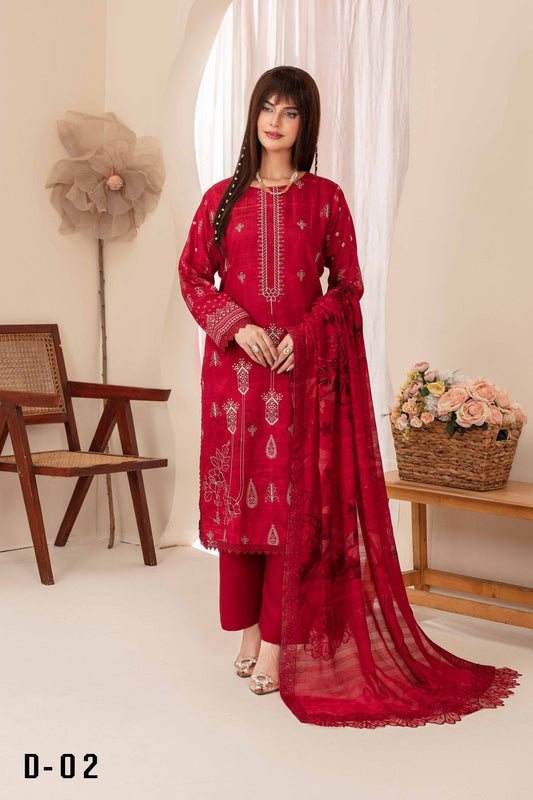 Pehli-Nazar Visocse Banna Dora Embroidered D-02