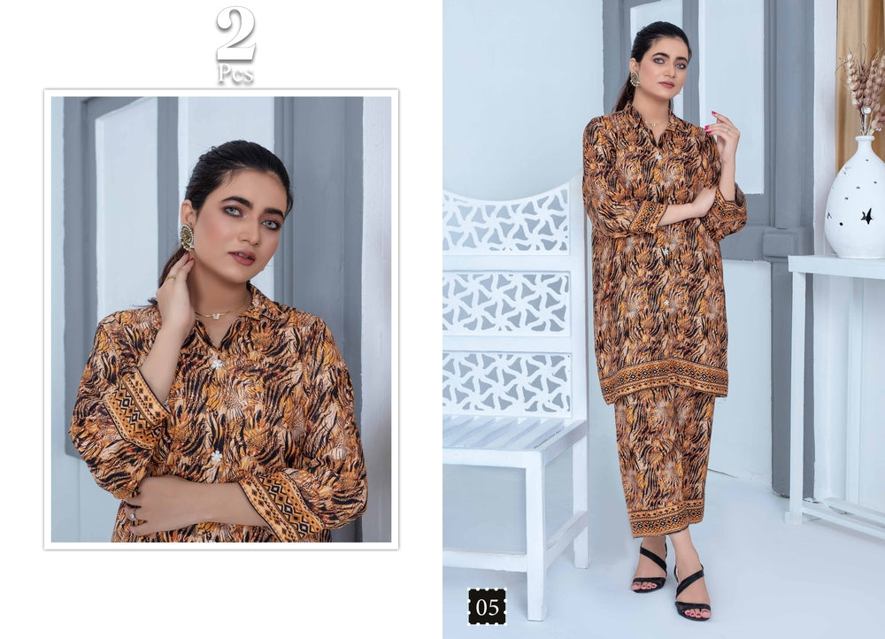 Pret Linen Printed 2pc 05 - Waheed Javaid Collections