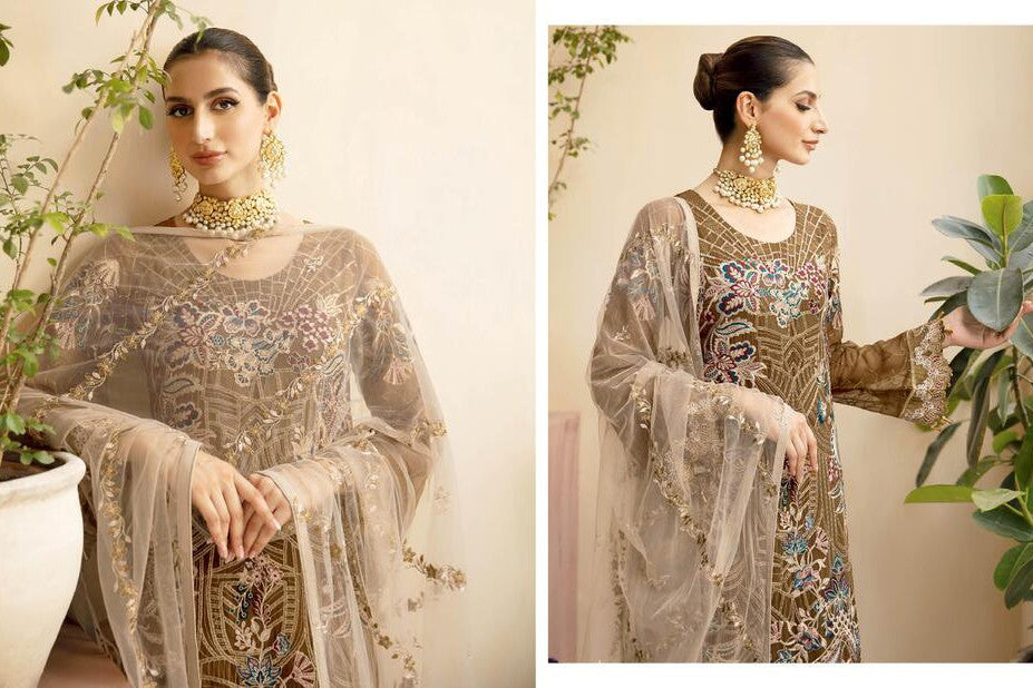 Ramsha Chevron Chiffon Vol-09 A-910 - Waheed Javaid Collections