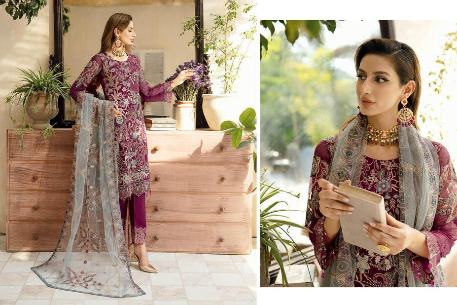 Ramsha Chevron Chiffon Vol-09 A-911 - Waheed Javaid Collections