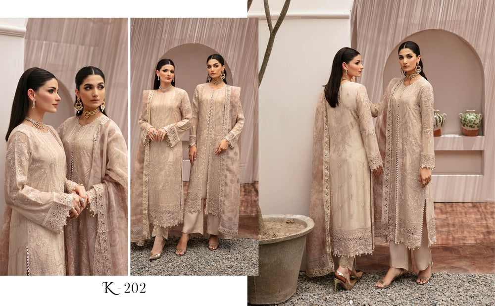 Ramsha Kashish Chiffon K-202 - Waheed Javaid Collections