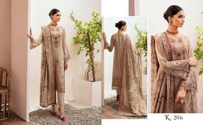 Ramsha Kashish Chiffon K-206 - Waheed Javaid Collections