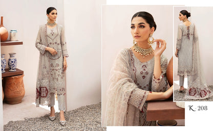 Ramsha Kashish Chiffon K-208 - Waheed Javaid Collections