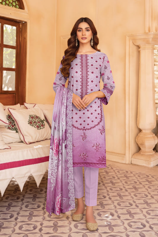 Pretty Girl RangNoor Lawn Embroidered 3 Piece 06 - Waheed Javaid Collections