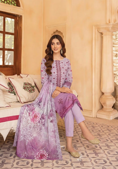 Pretty Girl RangNoor Lawn Embroidered 3 Piece 06 - Waheed Javaid Collections