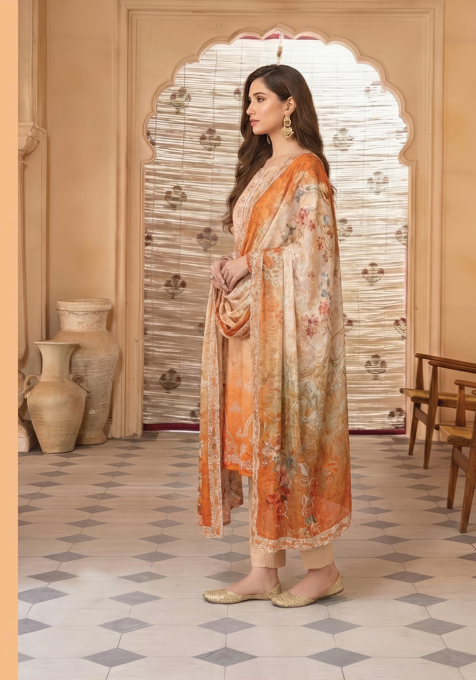 Pretty Girl RangNoor Lawn Embroidered 3 Piece 07 - Waheed Javaid Collections