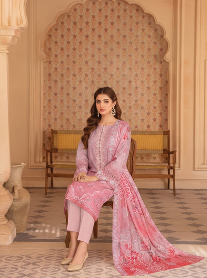 Pretty Girl RangNoor Lawn Embroidered 3 Piece 08 - Waheed Javaid Collections