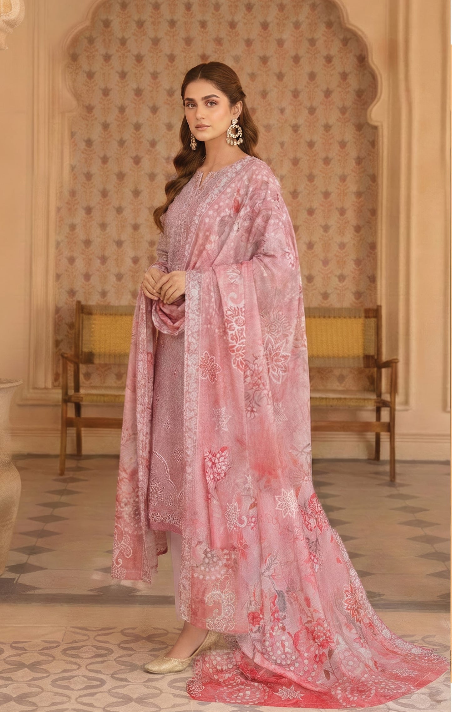 Pretty Girl RangNoor Lawn Embroidered 3 Piece 08 - Waheed Javaid Collections