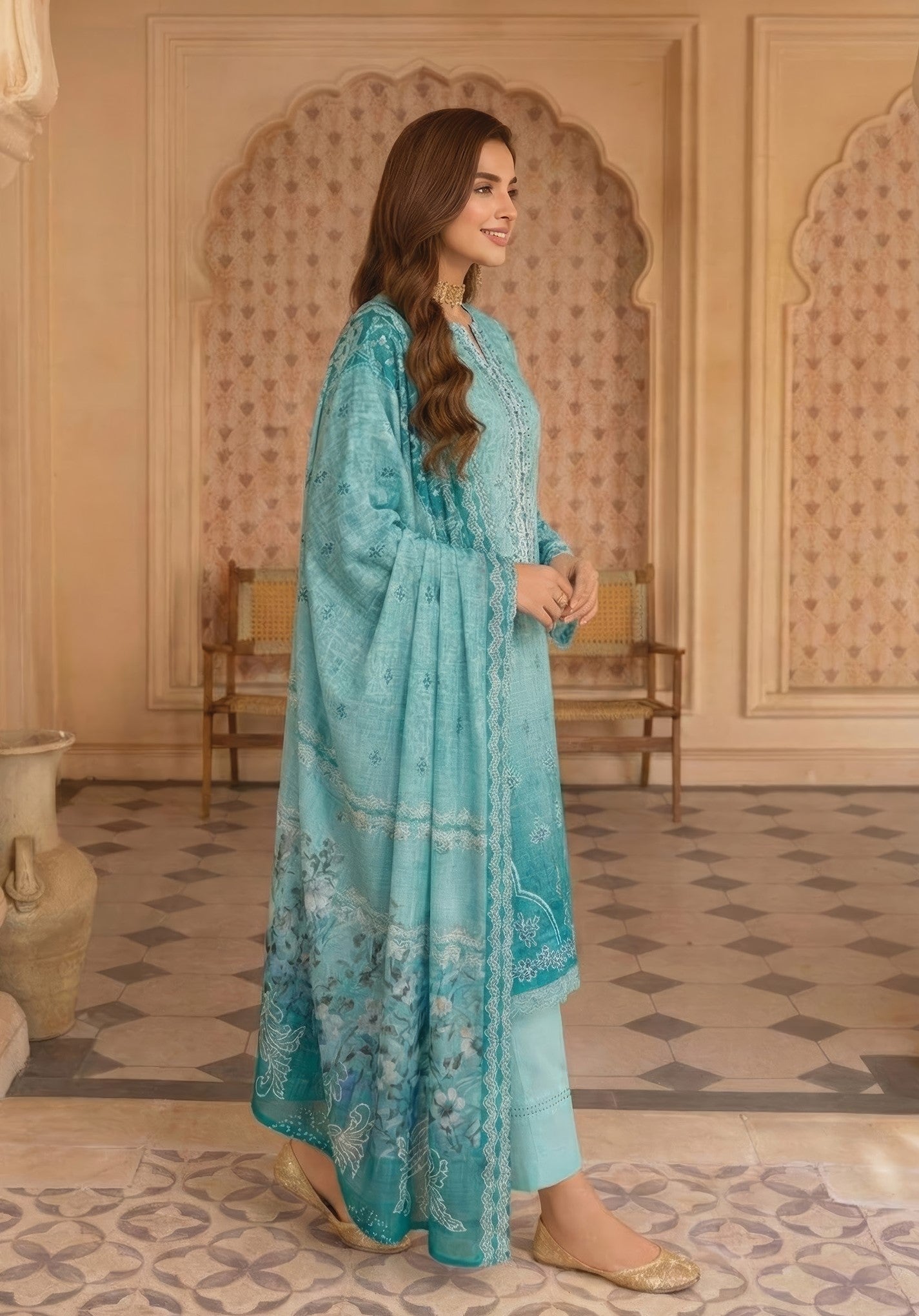 Pretty Girl RangNoor Lawn Embroidered 3 Piece 10 - Waheed Javaid Collections