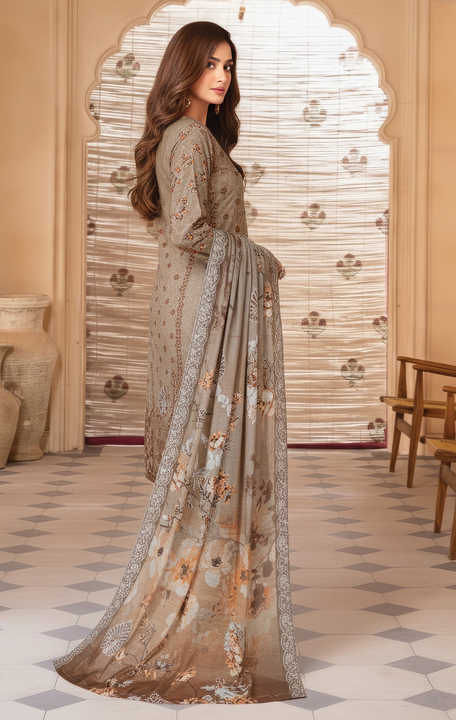 Pretty Girl RangNoor Lawn Embroidered 3 Piece 12 - Waheed Javaid Collections