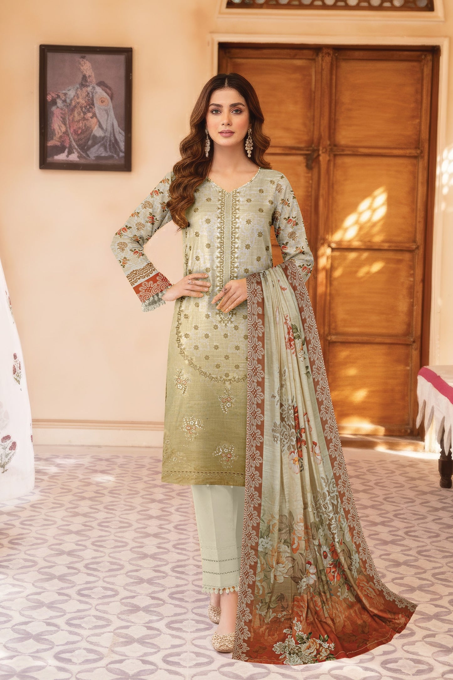 Pretty Girl RangNoor Lawn Embroidered 3 Piece 14 - Waheed Javaid Collections