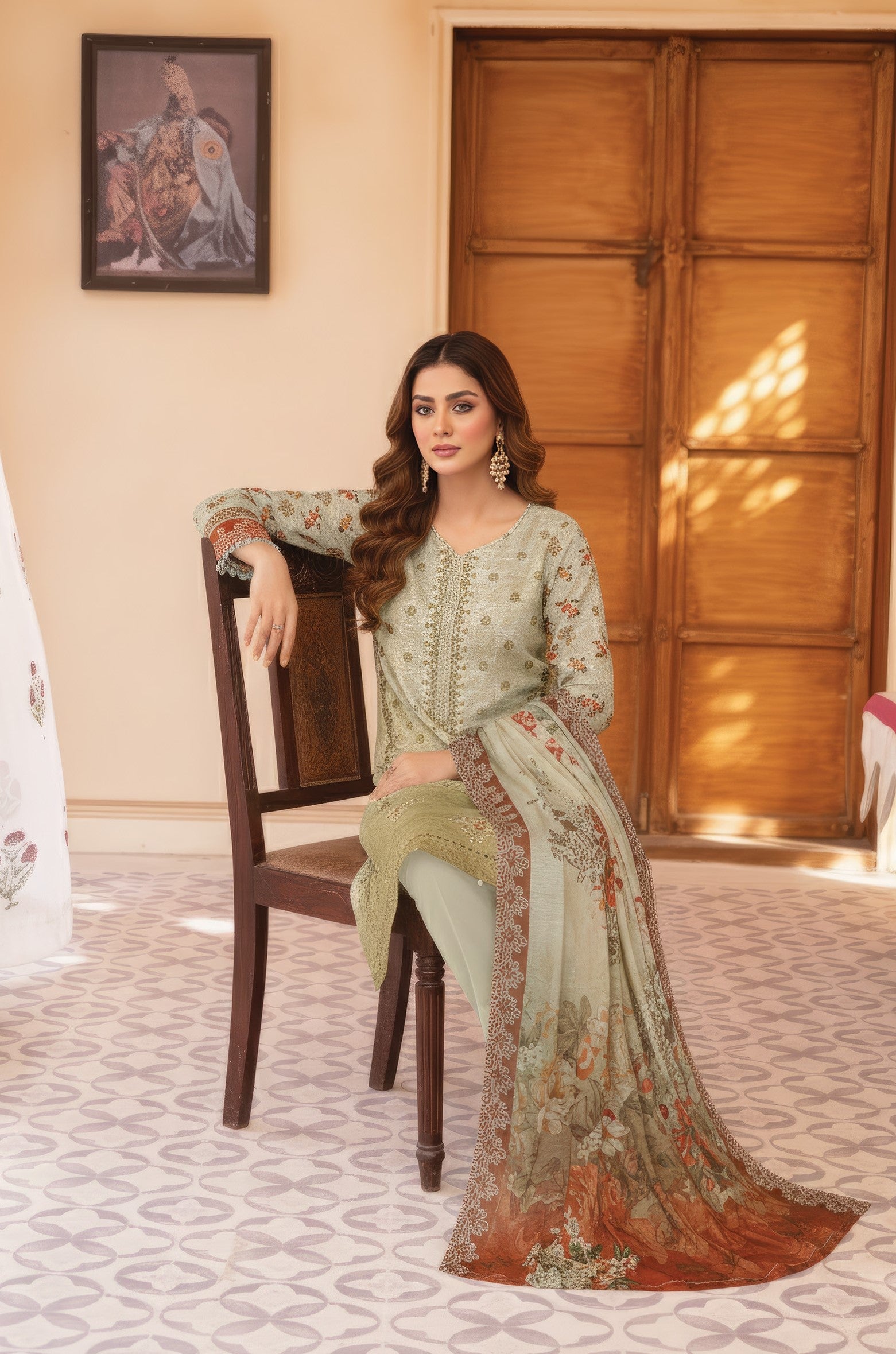 Pretty Girl RangNoor Lawn Embroidered 3 Piece 14 - Waheed Javaid Collections