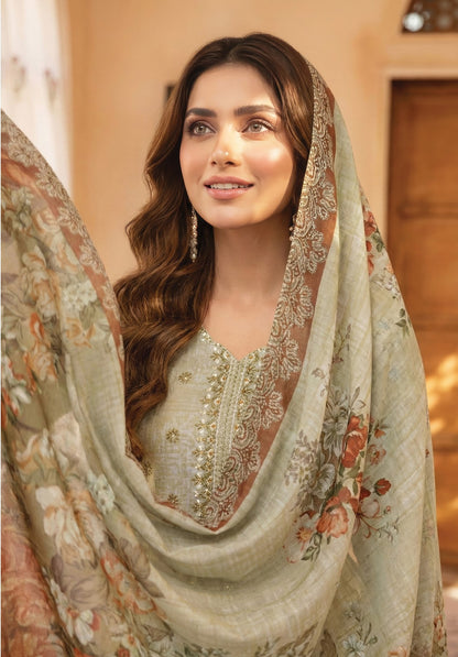 Pretty Girl RangNoor Lawn Embroidered 3 Piece 14 - Waheed Javaid Collections