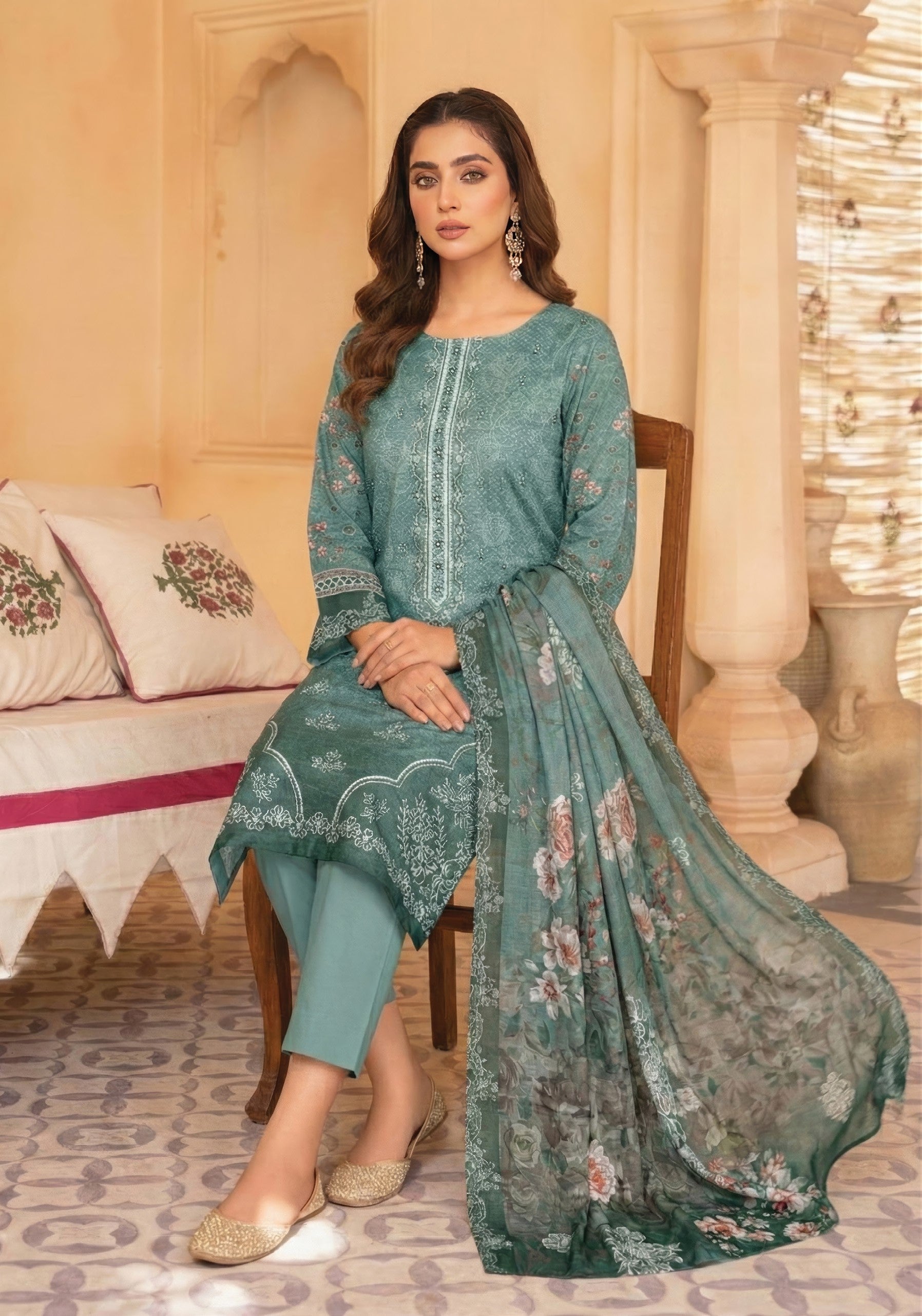 Pretty Girl RangNoor Lawn Embroidered 3 Piece 15 - Waheed Javaid Collections
