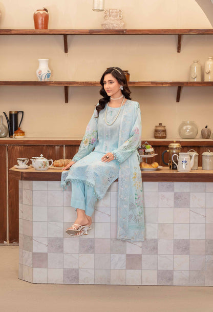 Riwayat by RangRaiz Lawn Embroidered 3 Piece A-02 - Waheed Javaid Collections