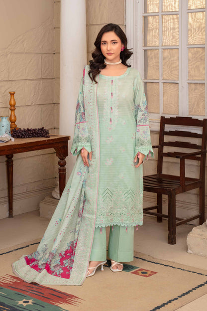 Riwayat by RangRaiz Lawn Embroidered 3 Piece A-04 - Waheed Javaid Collections