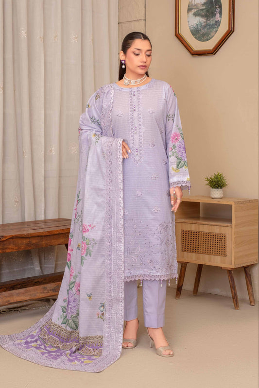 Riwayat by RangRaiz Lawn Embroidered 3 Piece A-05 - Waheed Javaid Collections