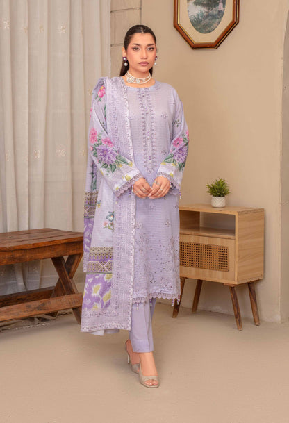 Riwayat by RangRaiz Lawn Embroidered 3 Piece A-05 - Waheed Javaid Collections
