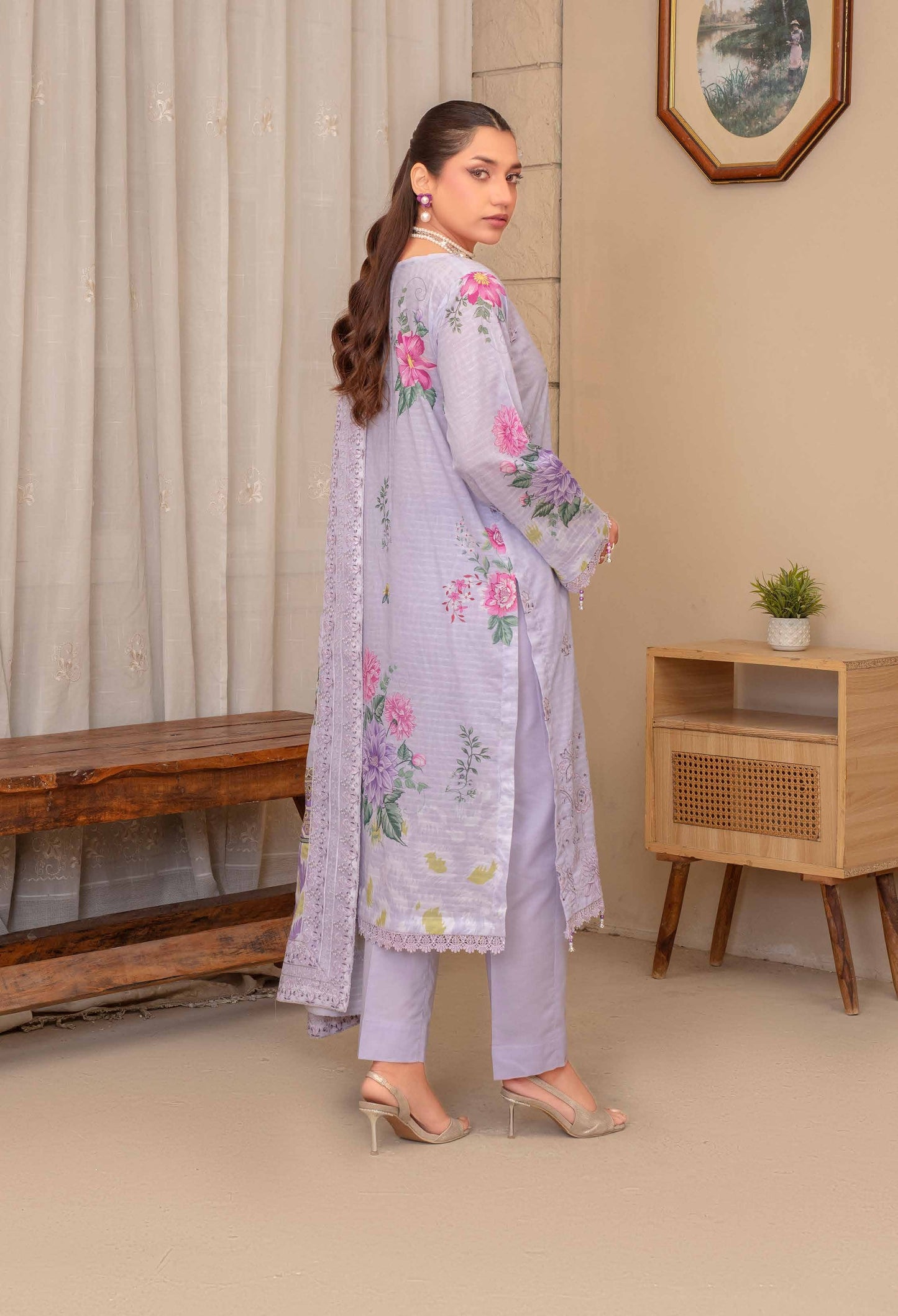 Riwayat by RangRaiz Lawn Embroidered 3 Piece A-05 - Waheed Javaid Collections