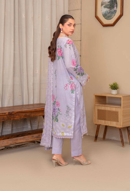 Riwayat by RangRaiz Lawn Embroidered 3 Piece A-05 - Waheed Javaid Collections