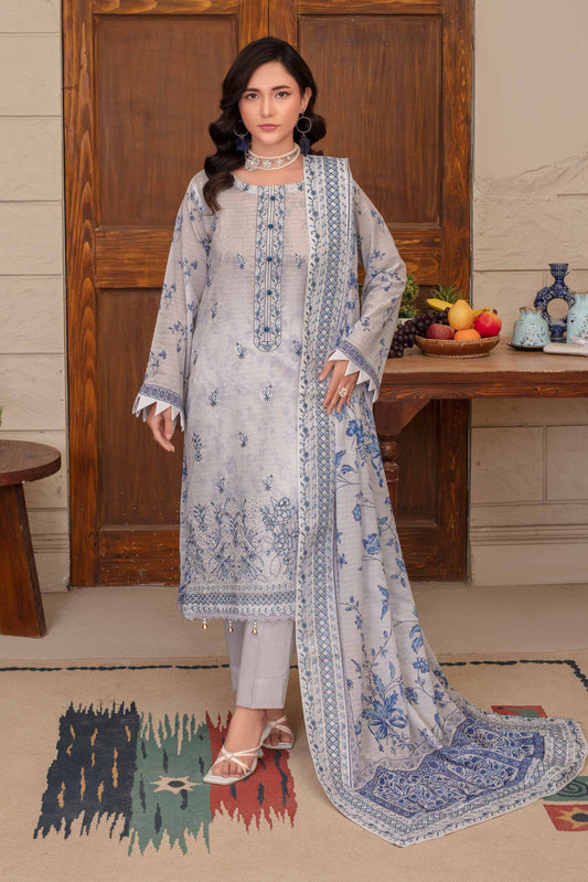 Riwayat by RangRaiz Lawn Embroidered 3 Piece A-07 - Waheed Javaid Collections