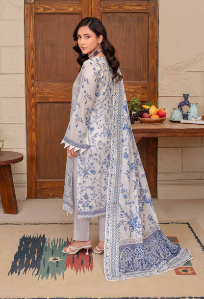 Riwayat by RangRaiz Lawn Embroidered 3 Piece A-07 - Waheed Javaid Collections