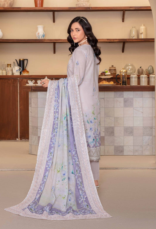 Riwayat by RangRaiz Lawn Embroidered 3 Piece A-10 - Waheed Javaid Collections