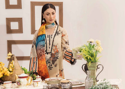 Safa Embroidered 3 Piece Lawn 05