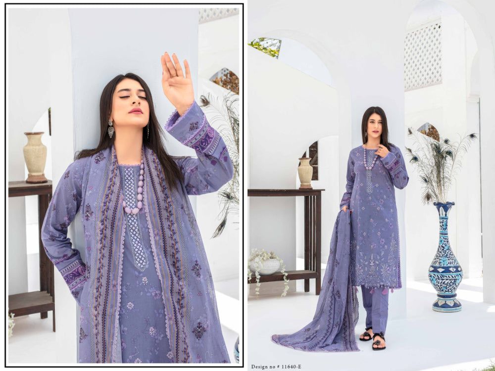 Sangat Dressline Embroidered lawn Print 02 - Waheed Javaid Collections