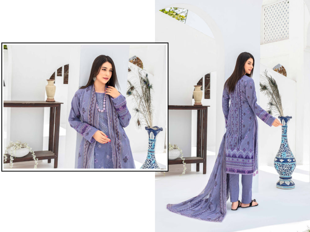 Sangat Dressline Embroidered lawn Print 02 - Waheed Javaid Collections