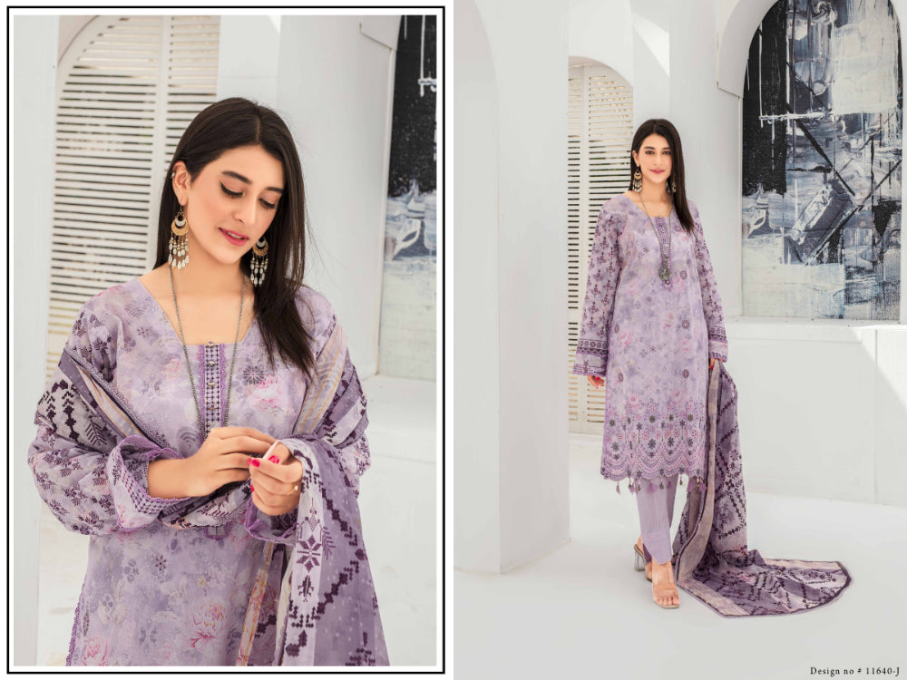 Sangat Dressline Embroidered lawn Print 08 - Waheed Javaid Collections